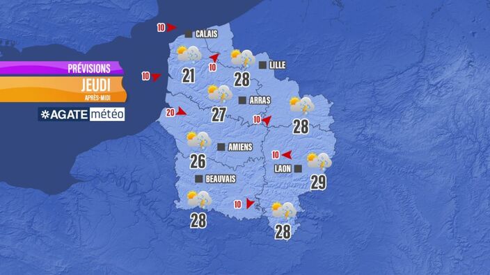 Quelques orages éclateront sur l'ensemble de la région, la météo du jeudi 17 juin