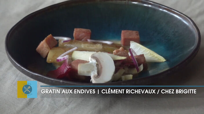 Gratin aux endives par Clément Richevaux du restaurant Chez Brigitte à Lille