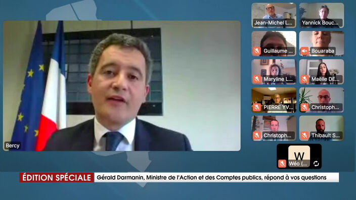 "J'interviens directement auprès des banques pour les entreprises plusieurs fois par jour", Gérald Darmanin, ministre de l'Action et des Comptes publics